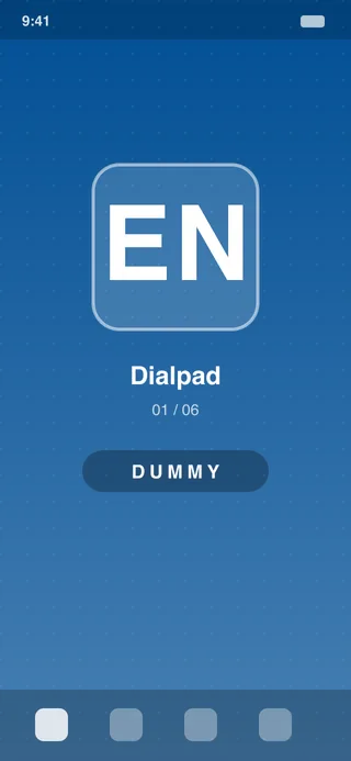 Bildschirm der Hipcall Mobile App